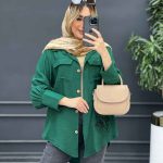 شومیز دو جیب طرح گربه کد 4369