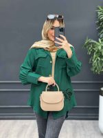 شومیز دو جیب طرح گربه کد 4369 - تصویر 16