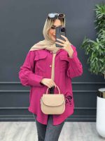شومیز دو جیب طرح گربه کد 4369 - تصویر 14