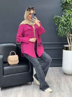 شومیز دو جیب طرح گربه کد 4369 - تصویر 24