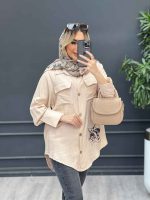 شومیز دو جیب طرح گربه کد 4369 - تصویر 11