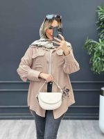 شومیز دو جیب طرح گربه کد 4369 - تصویر 15