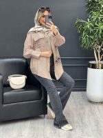 شومیز دو جیب طرح گربه کد 4369 - تصویر 13