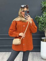 مانتو لینن برش دار کد 4347 - تصویر 7