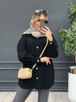 مانتو لینن برش دار کد 4347 - تصویر 10