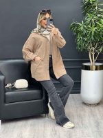 مانتو لینن برش دار کد 4347 - تصویر 8