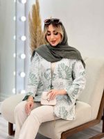 مانتو ژاکارد جلو باز طرح دار کد 4434 - تصویر 15