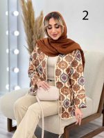 مانتو جلو باز نواردوزی طرح دار کد 4435 - تصویر 17