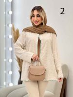 مانتو جلو باز آینه دوزی کد 4431 - تصویر 14