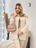 مانتو جلو باز آینه دوزی کد 4431 - تصویر 10