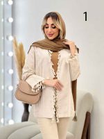 مانتو گلدوزی منگوله دار کد 4437 - تصویر 17