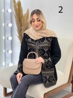 مانتو جلو باز آینه دوزی کد 4431 - تصویر 13