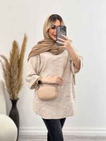 مانتو لینن نچرال یقه چاک کد 4439 - تصویر 7