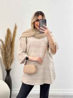 مانتو لینن نچرال یقه چاک کد 4439 - تصویر 24