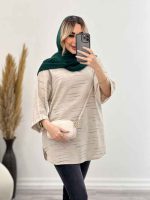 مانتو لینن نچرال یقه چاک کد 4439 - تصویر 21