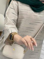 مانتو لینن نچرال یقه چاک کد 4439 - تصویر 12