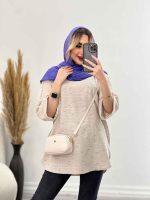 مانتو لینن نچرال یقه چاک کد 4439 - تصویر 25