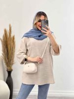 مانتو لینن نچرال یقه چاک کد 4439 - تصویر 27