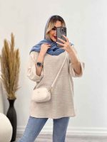 مانتو لینن نچرال یقه چاک کد 4439 - تصویر 11