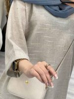 مانتو لینن نچرال یقه چاک کد 4439 - تصویر 15