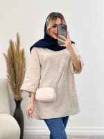مانتو لینن نچرال یقه چاک کد 4439 - تصویر 18