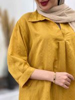 شومیز طرح دار آستین پیله کد 4442 - تصویر 13