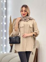 مانتو کرسپو جیب چاک دار کد 4443 - تصویر 14
