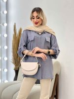 مانتو کرسپو جیب چاک دار کد 4443 - تصویر 7