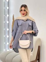 مانتو کرسپو جیب چاک دار کد 4443 - تصویر 13
