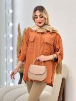 مانتو کرسپو جیب چاک دار کد 4443 - تصویر 5