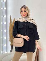 مانتو کرسپو جیب چاک دار کد 4443 - تصویر 15