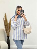 مانتو شومیزی راه راه کد 4440 - تصویر 17