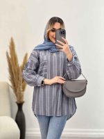 مانتو شومیزی راه راه کد 4440 - تصویر 3