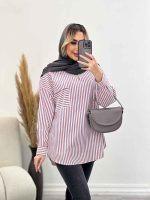 مانتو شومیزی راه راه کد 4440 - تصویر 30