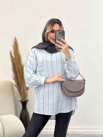 مانتو شومیزی راه راه کد 4440 - تصویر 19