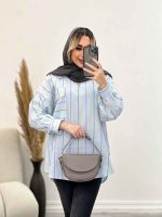 مانتو شومیزی راه راه کد 4440 - تصویر 8
