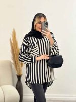 مانتو شومیزی راه راه کد 4440 - تصویر 18
