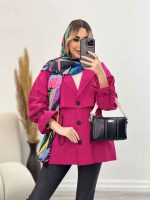 مانتو لینن ژیله دار دلوین کد 4451 - تصویر 8