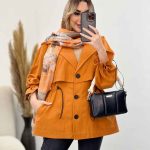 مانتو لینن ژیله دار دلوین کد 4451