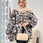مانتو آستین پیله نوار دوزی کد 4433