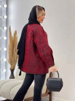 مانتو آستین پیله نوار دوزی کد 4433 - تصویر 5