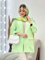 مانتو دو جیب آستین پاگن کد 4340 - تصویر 2