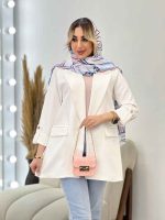مانتو دو جیب آستین پاگن کد 4340 - تصویر 7
