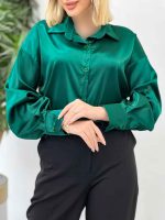 شومیز ساتن سلین کد 4438 - تصویر 11