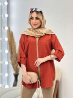 شومیز کراش آستین بند دار کد 4532