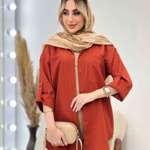 شومیز کراش آستین بند دار کد 4532
