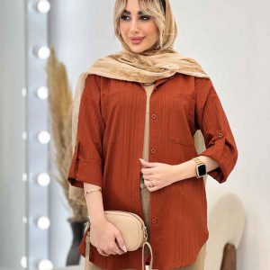 شومیز کراش آستین بند دار کد 4480