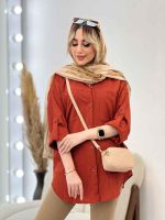 شومیز کراش آستین بند دار کد 4532 - تصویر 18