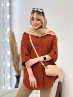 شومیز کراش آستین بند دار کد 4480 - تصویر 11
