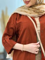 شومیز کراش آستین بند دار کد 4480 - تصویر 19